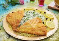 سبزی پلو با ماهی سفید