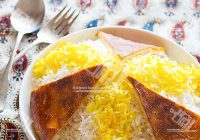 چلو ساده با ته دیگ نان