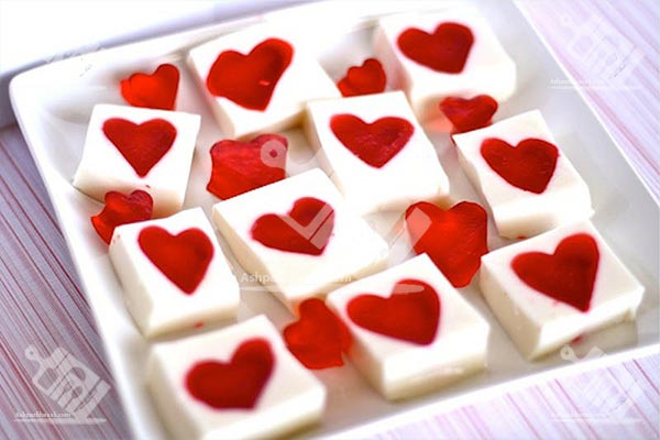 ژله قلبی مخصوص ولنتاین