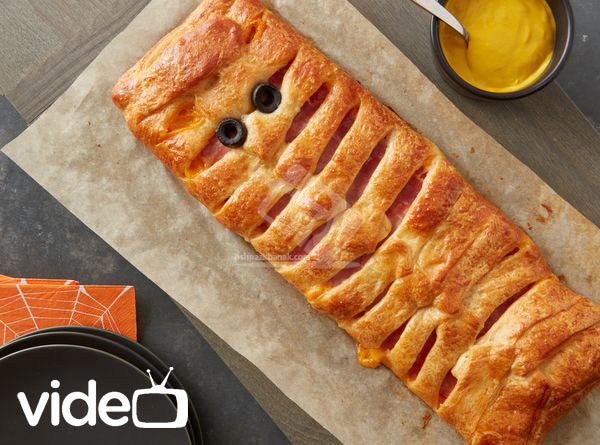 کروسان مومیایی با پنیر و ژامبون