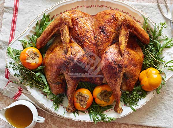 بوقلمون رست شده در ۴۵ دقیقه