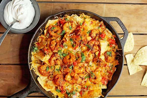 ناچس رژیمی میگو در مایکروفر