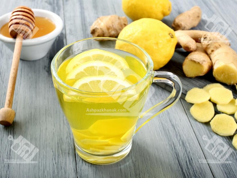 چای زنجبیل و لیمو