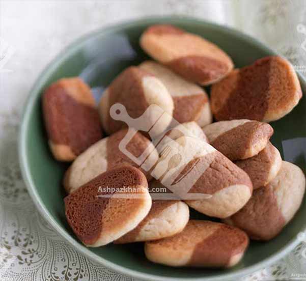 بیسکویت دو رنگ