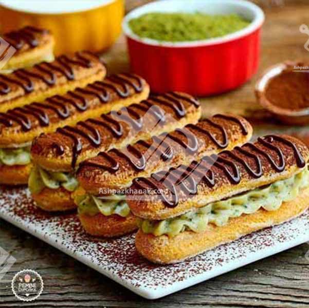 لیدی فینگر با کرم پسته