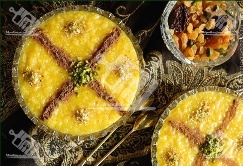 نمونه هایی از تزیین شله‌ زرد-طرز تهیه شله زرد -ماه رمضان2-آشپزخانک
