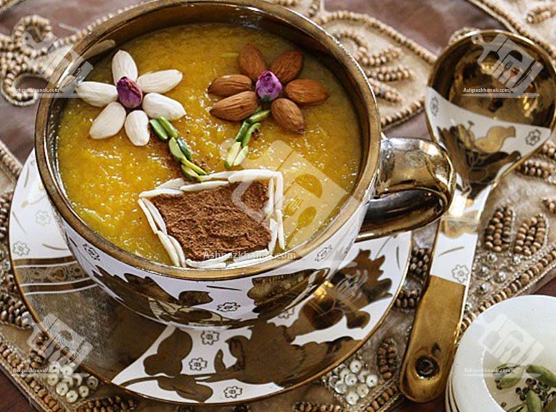 نمونه هایی از تزیین شله‌ زرد3-طرز تهیه شله زرد -ماه رمضان-آشپزخانک
